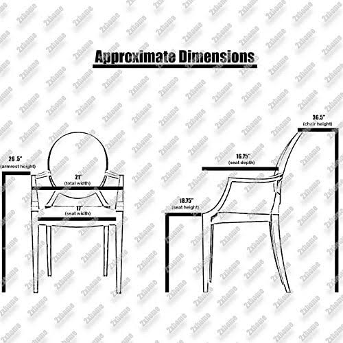 Clear Plastic Dining Chairs Set of 2 U16885