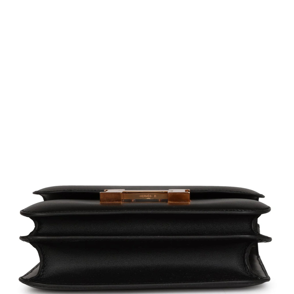 Black Veau Monsieur Rose Gold Hardware Bag R2213