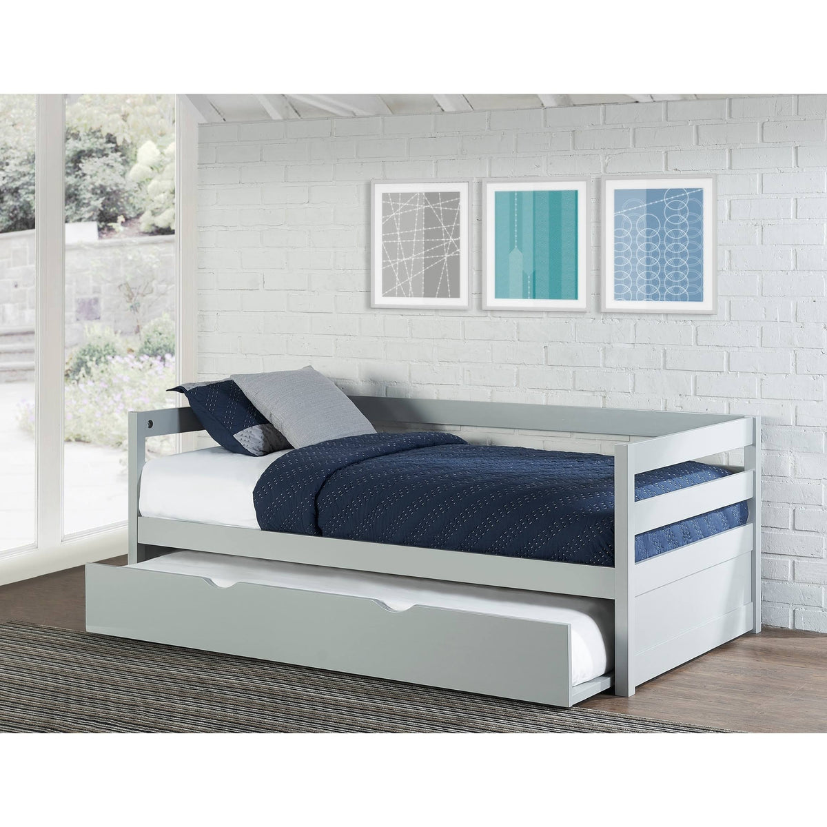 Gray Daybed with Trundle C441529