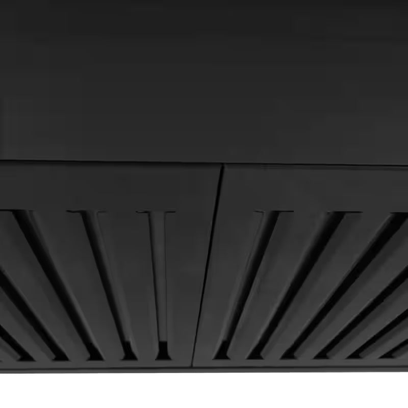 48 in. 400 CFM Convertible Wall Mount Range Hood in Black Stainless Steel with 2 Charcoal Filters O121917