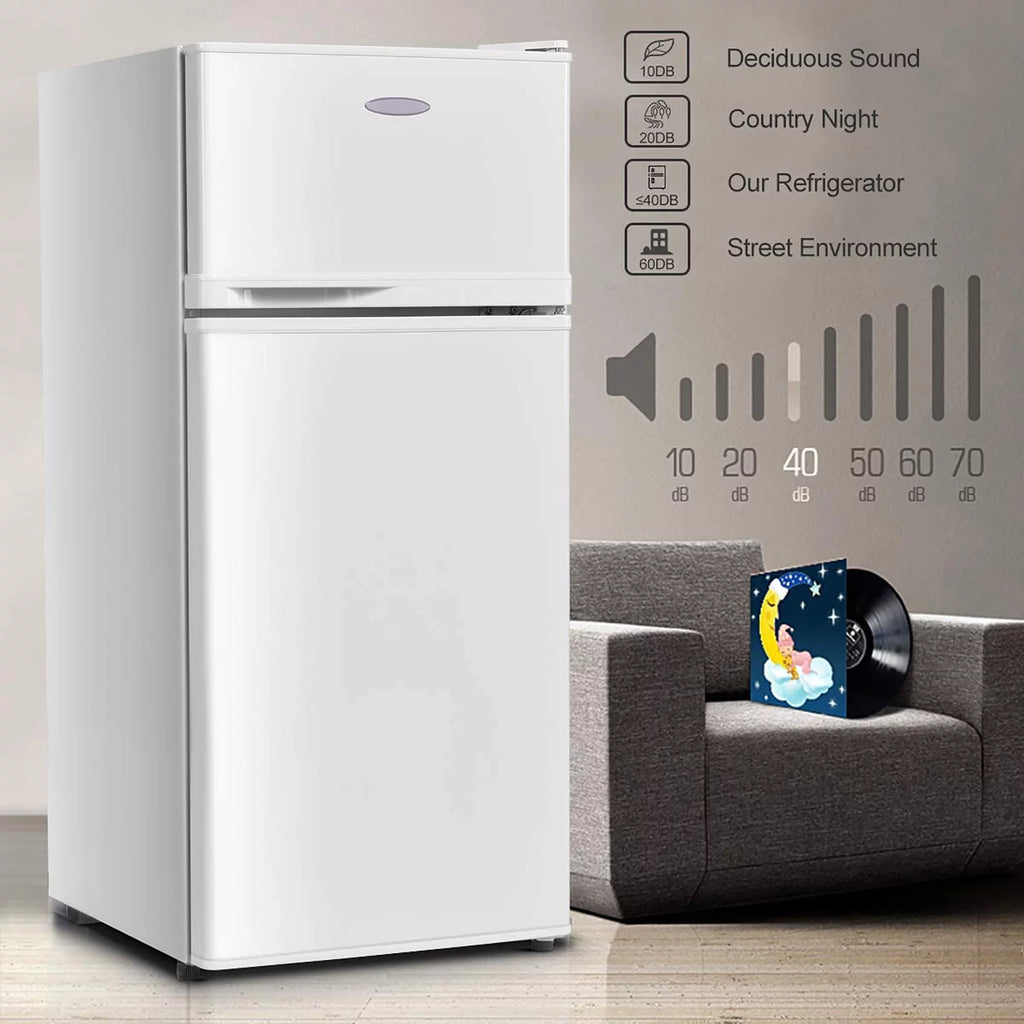2 Doors 3.4 cu ft. Compact Mini Refrigerator Freezer A83244