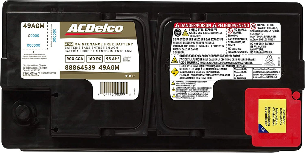 AGM Automotive BCI Group 49 Battery 12 Volts C116