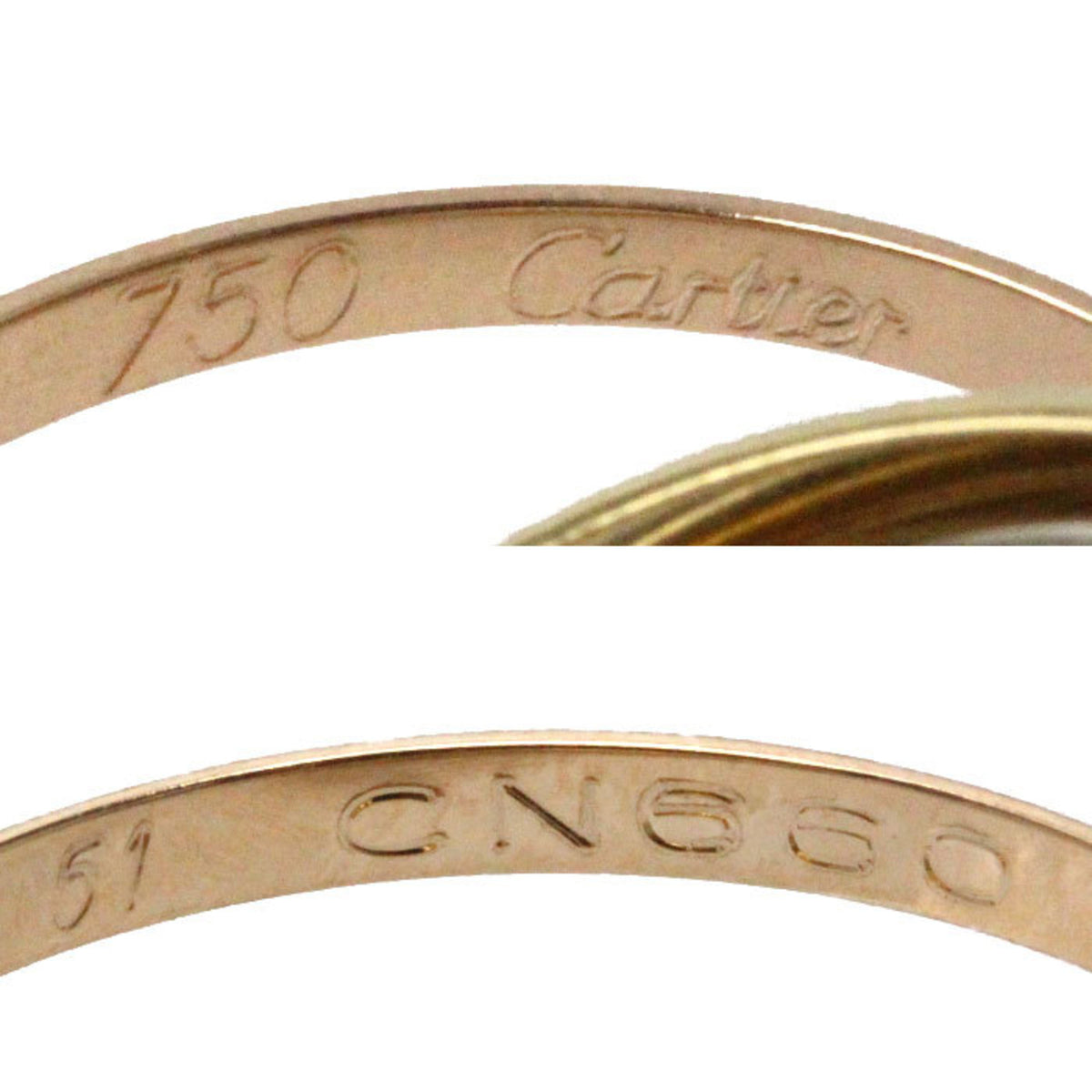 Pre-Owned Trinity 7-row ring 6.9g Ladies T526149
