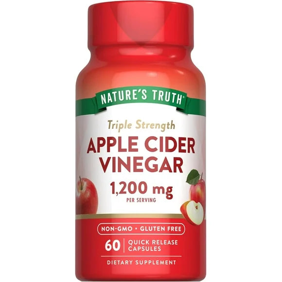 Apple Cider Vinegar Capsules 1200mg 60 Count U8649