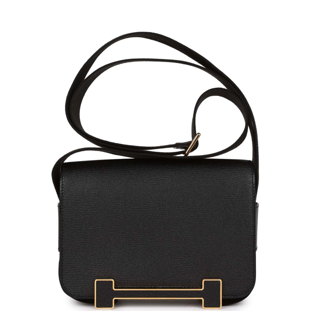 Black Chevre Gold Hardware Geta U887384