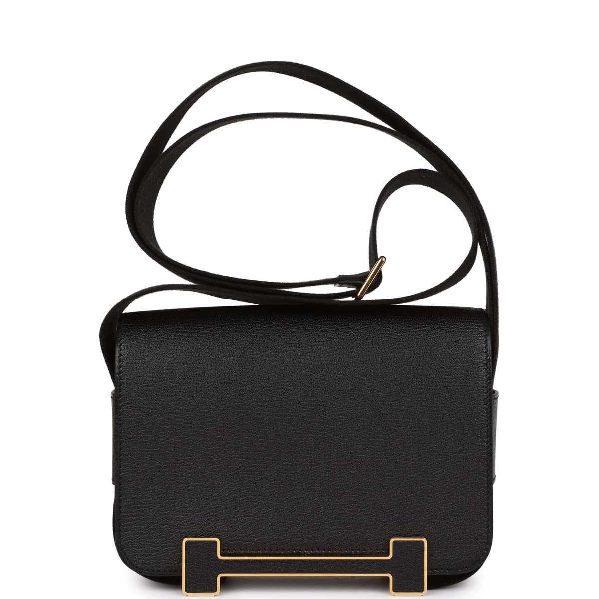 Black Chevre Gold Hardware Geta U887384
