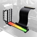 Vertical Graphics Card Holder Bracket with ARGB LED PCIE3.0 Riser Cable White W42357