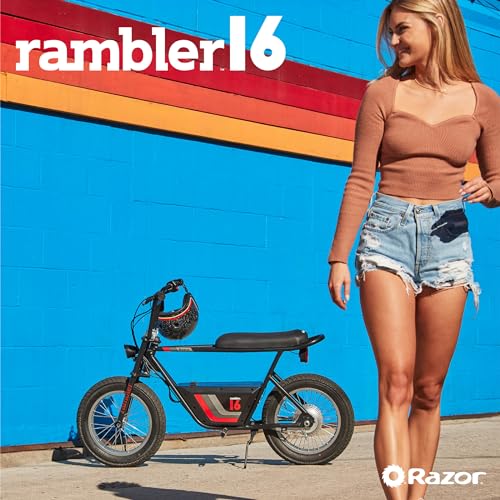 36V Electric Minibike with 15.5 MPH, 11.5 Miles Range & Helmet for Adults K47607