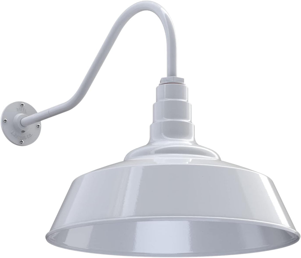 20 inch Dome Gooseneck Outdoor Wall Mounted Barn Light F5055