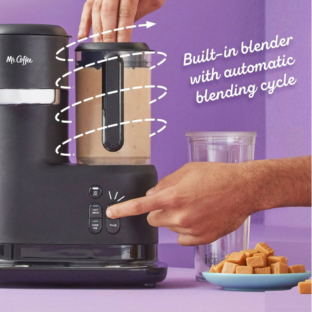 Single-Serve Iced and Hot Coffee Maker & Blender with 2 Tumblers A904573