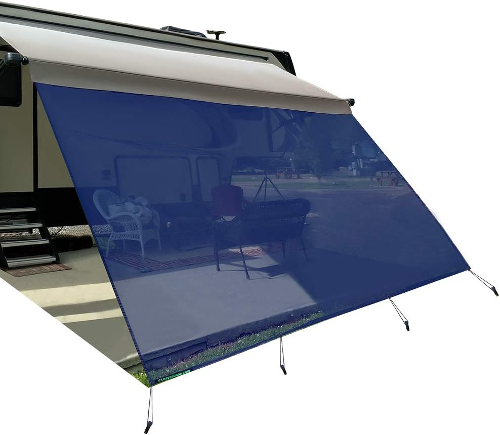 Beige Mesh RV Awning Sun Shade Screen U184
