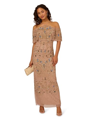 Bead Cold Shoulder Long Dress Y940