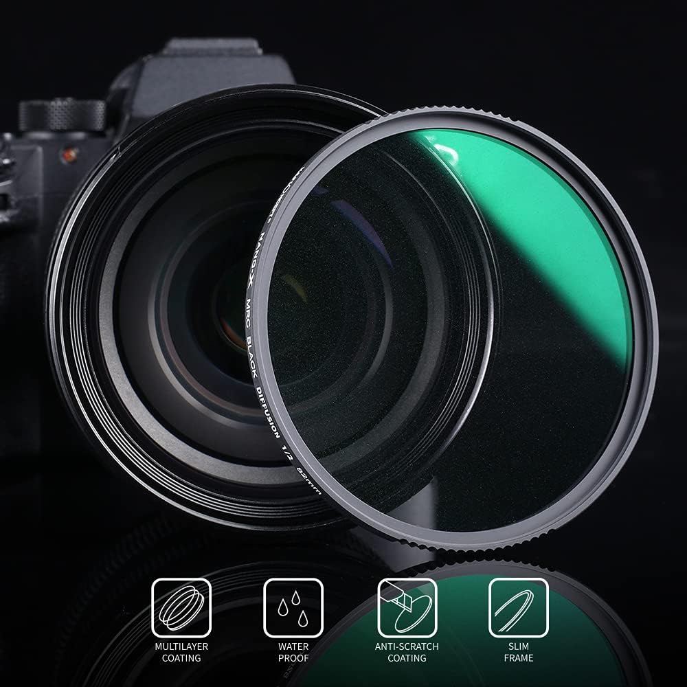 72mm Black Diffusion 1/2 Filter with Multi-Layer Coatings F891564
