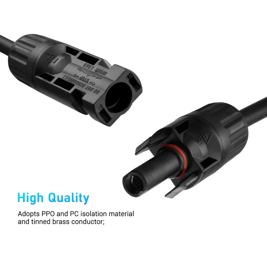 4-Way Solar Cable Connector Self-locking IP67 Waterproof 12AWG F2642