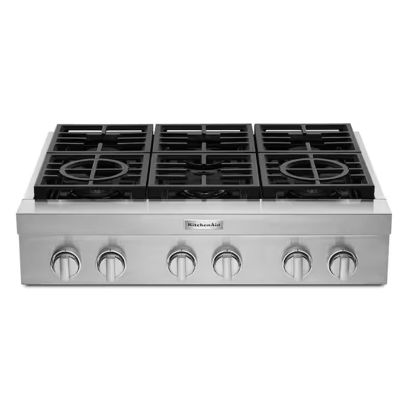 36 in. 6-Burners Stainless Steel Gas Cooktop P3918