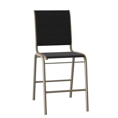Textured Desert Black Stacking Patio Dining Side Chair H1662
