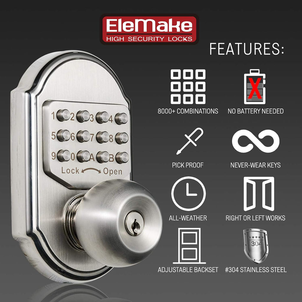 Keyless Entry Door Lock Keypad Stainless Steel 304 W73231