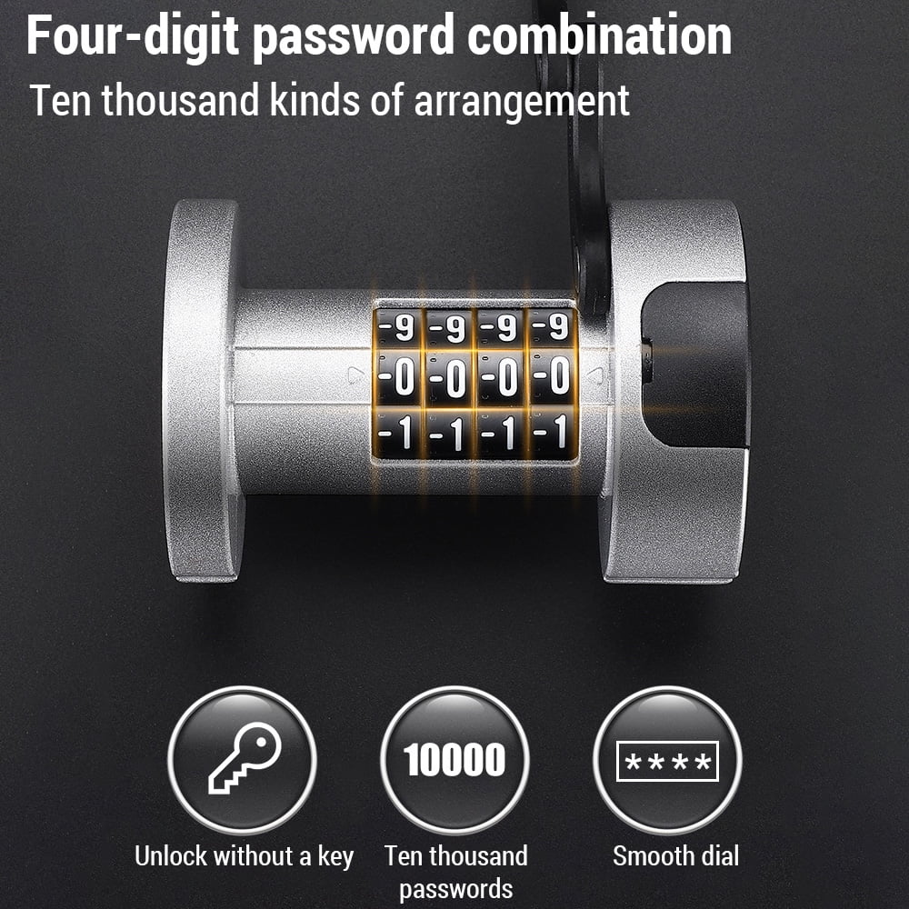 Zinc Alloy Bike Password Lock with Mount Bracket J210313