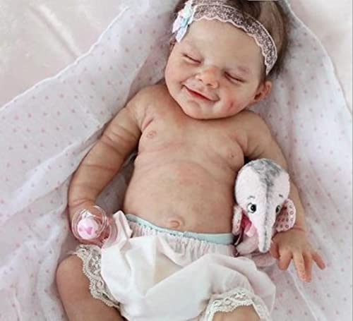 18" Realistic Soft Vinyl Silicone Full Body Sleeping Doll I74220