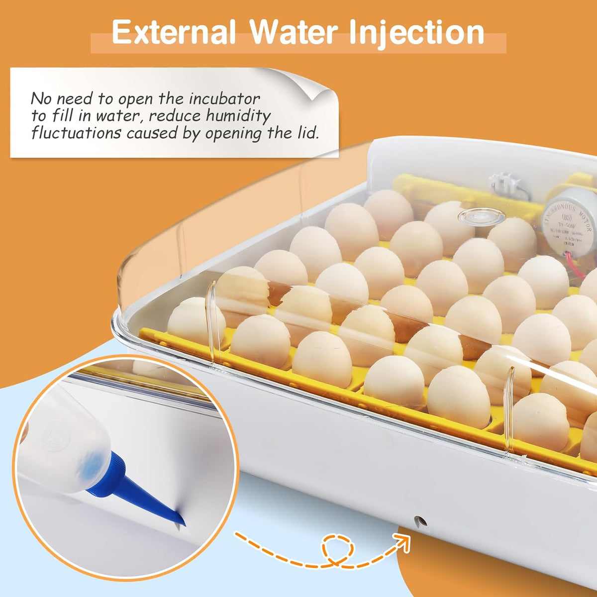 Automatic Egg Incubator with Humidity Control for Chickens S717894