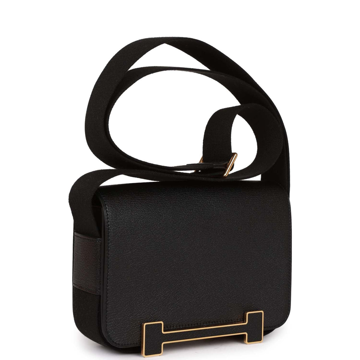 Black Chevre Gold Hardware Geta U887384