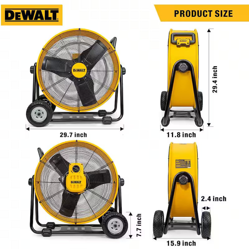 Heavy-Duty Drum Fan with Power Cord and Speed Control E67121