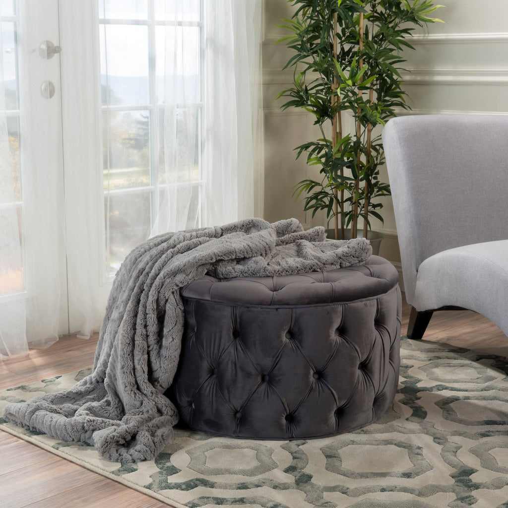 Fuchsia Round Ottoman N828