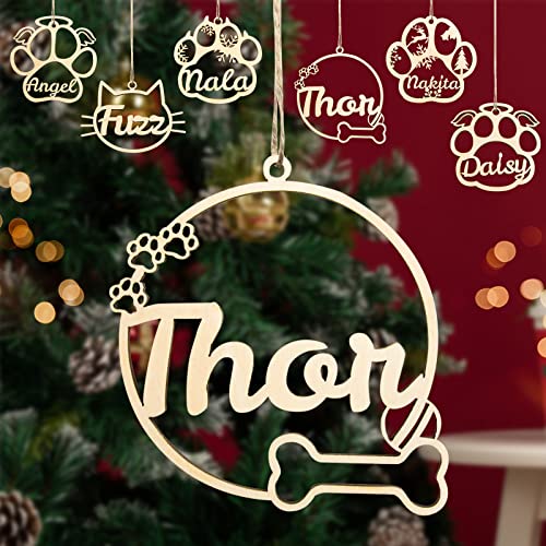 Wooden Dog Christmas Ornament U68432