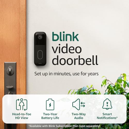 Black Video Doorbell with Sync Module Core D3274