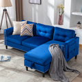 78 L Shaped Velvet Sectional Sofa with USB L4729