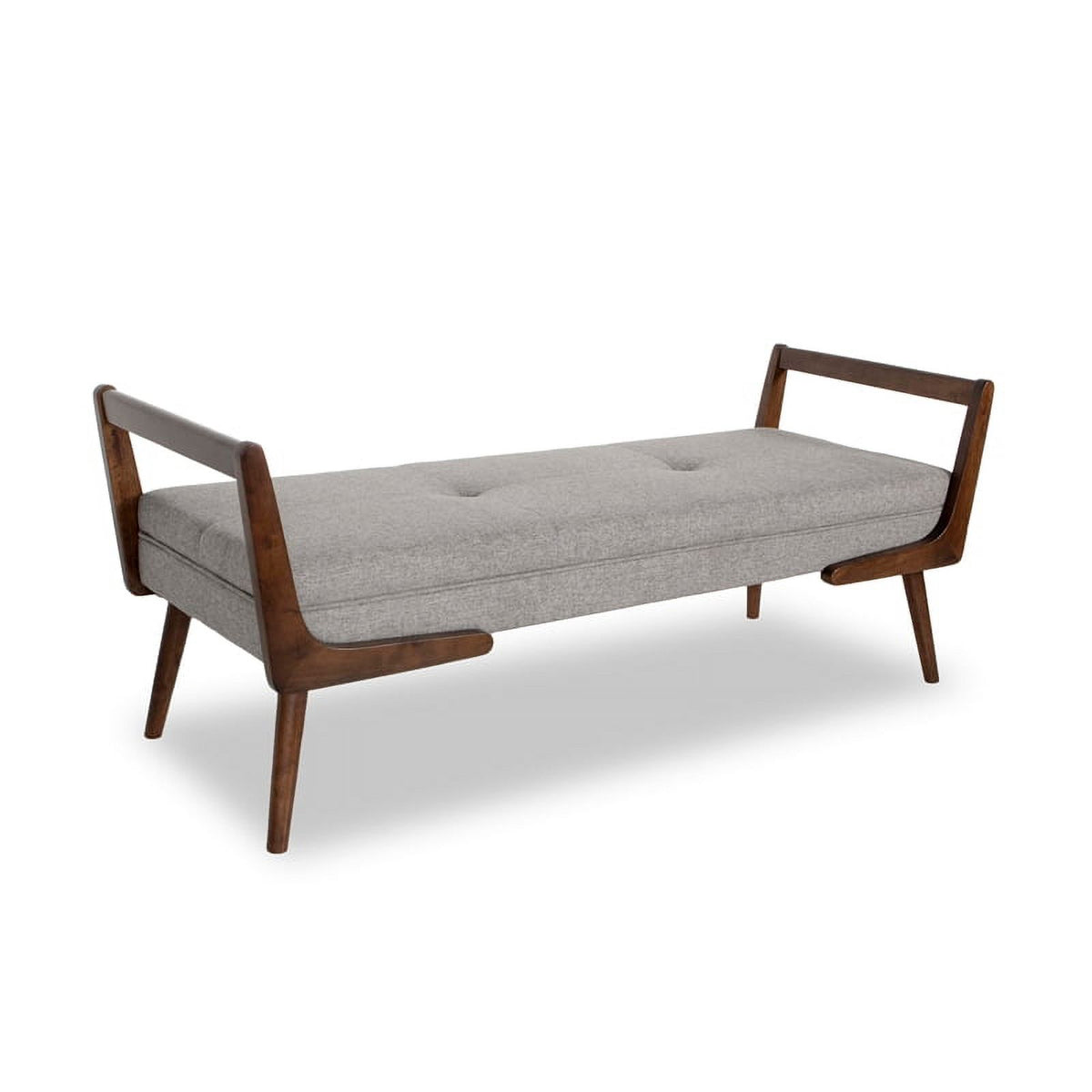 2 Piece Poppy Bench Set in Gray and Brown Q810