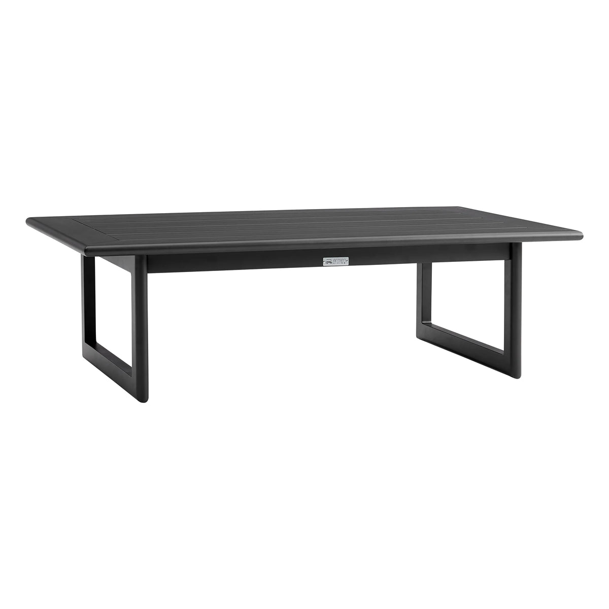 4 Piece Black Aluminum Outdoor Seating Set with Dark Gray Cushions U6093