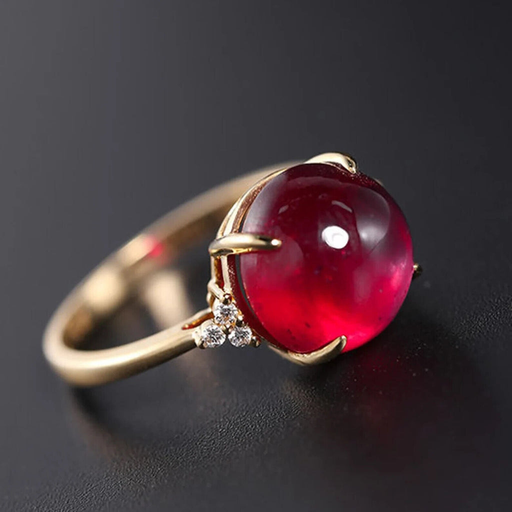 14k Gold Red Ruby Ring R147