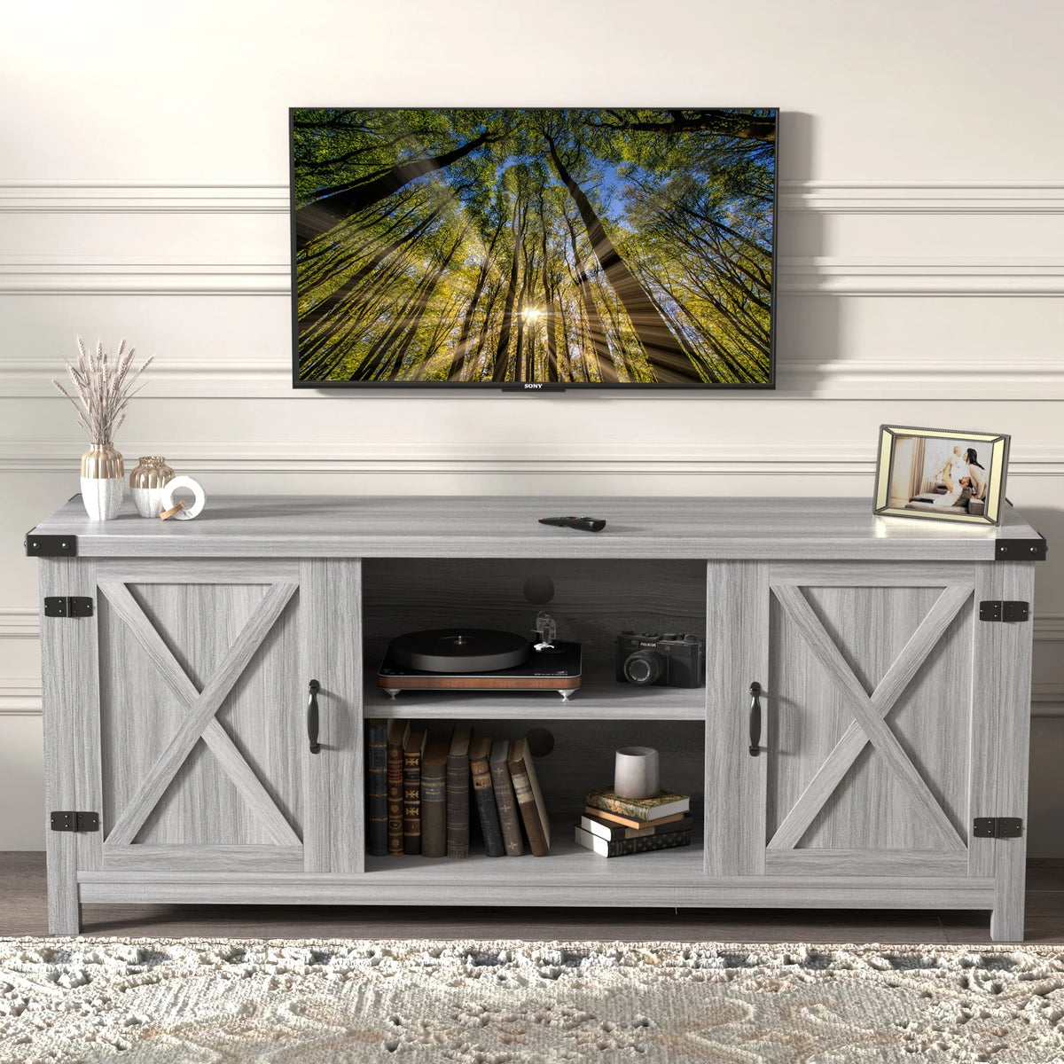 Walnut TV Stand Media Console S917716