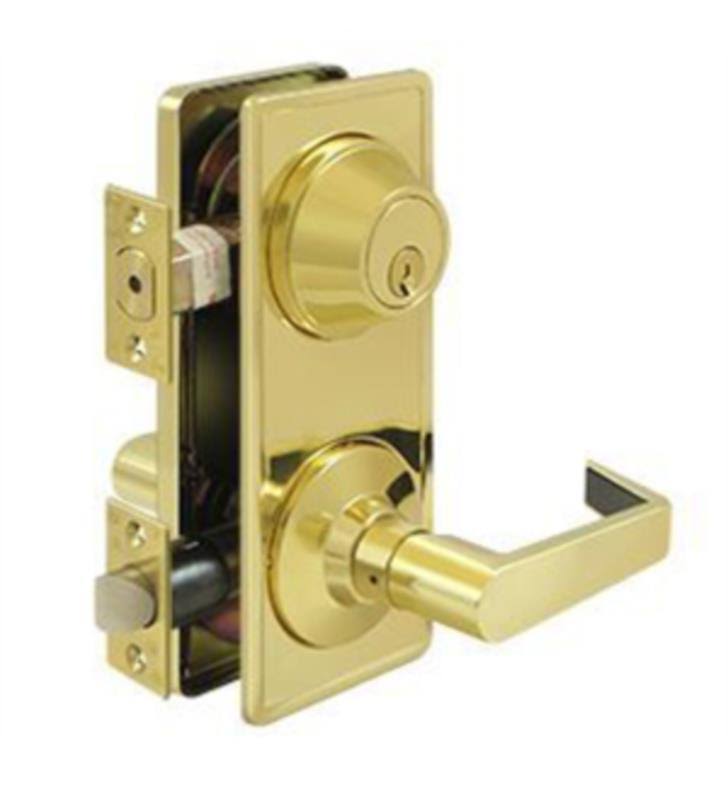 Brushed Chrome Interconnected Lock with Lever K5640