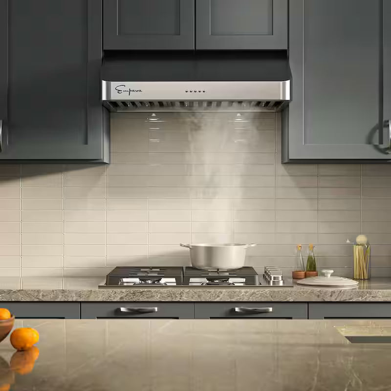 30 in. 500 CFM Ducted Under Cabinet Range Hood with LED Lights in Stainless Steel G7954