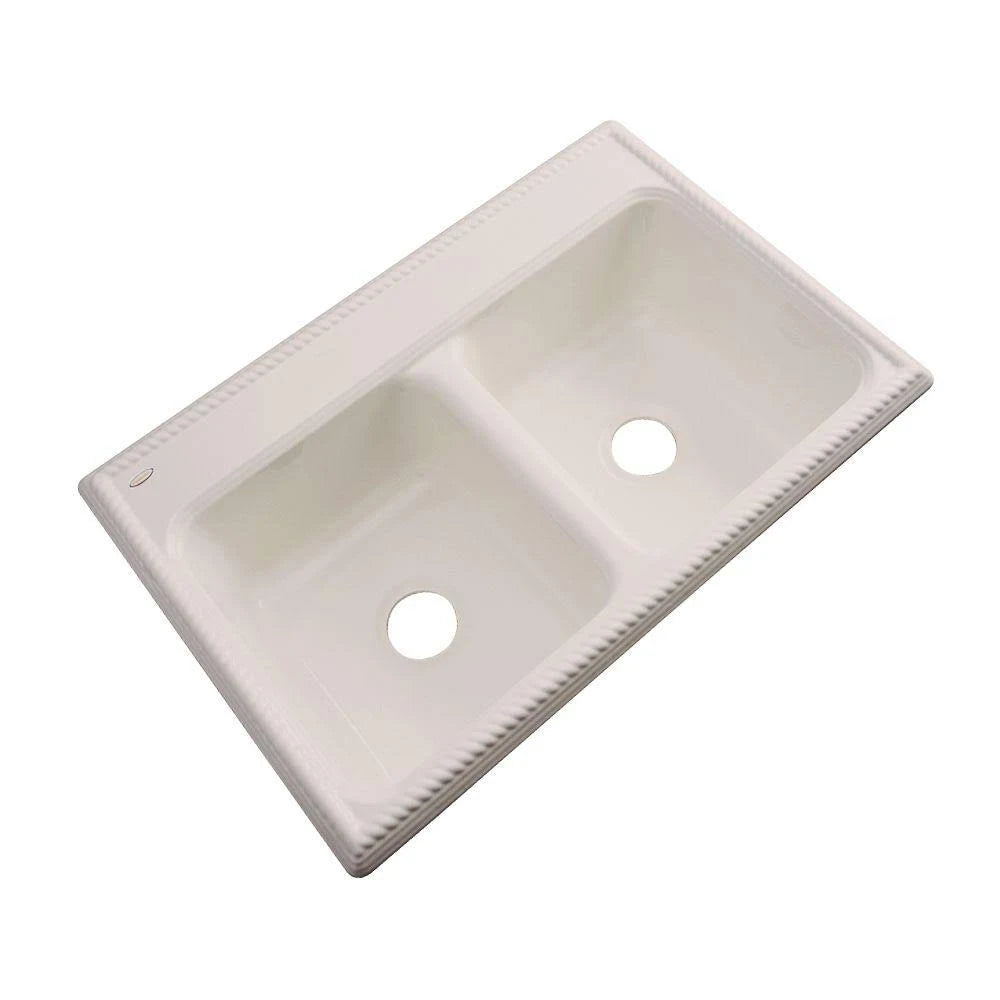 33 in. Double Bowl Acrylic Kitchen Sink P143880