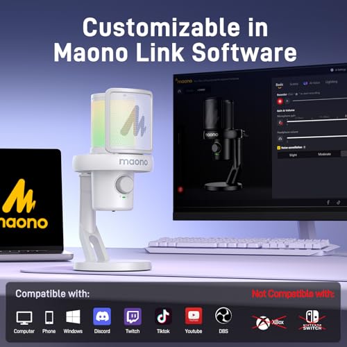 Wireless Microphone with 3-Level Noise Cancellation USB Mic Z940