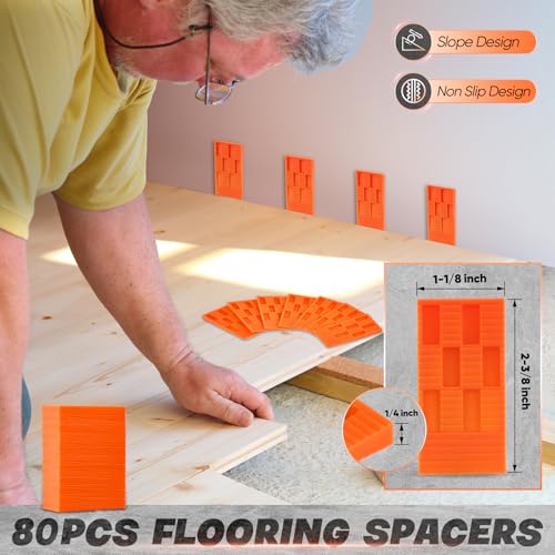 65-Piece Laminate Flooring Installation Kit with Spacers, Tapping Block, Pull Bar, Contour Gauge, Mallet, Tape Measure G724260