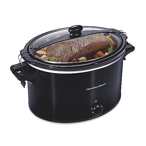 6-Quart Black Portable Slow Cooker Y1429