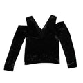 Black Velvet Cold Shoulder Shirt Z965281