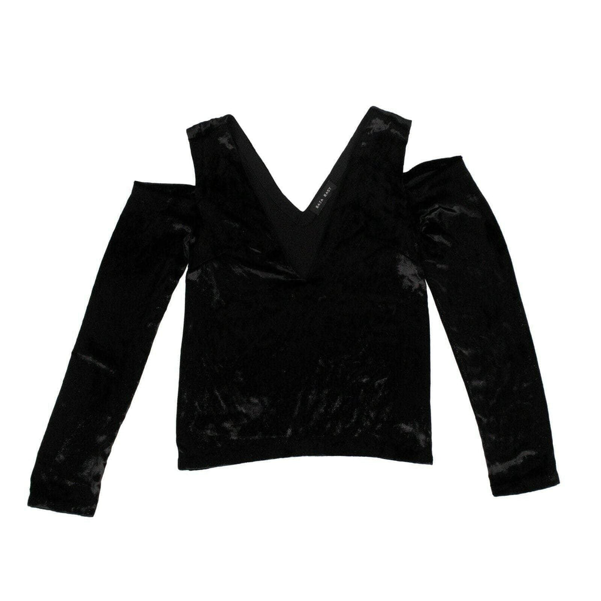 Black Velvet Cold Shoulder Shirt Z965281