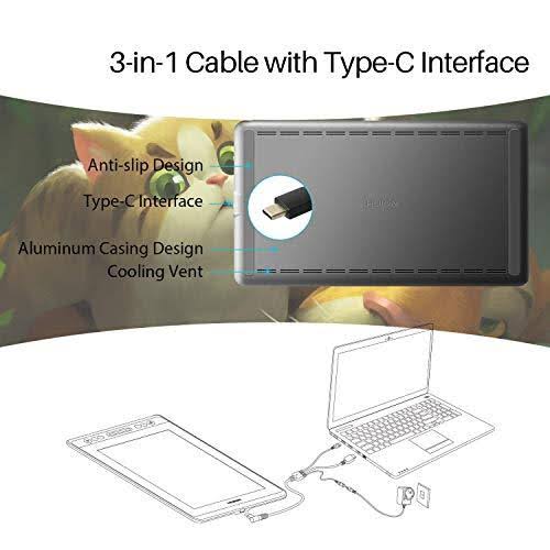 13.3 Inches Graphics Drawing Monitor with Tilt Function Battery-Free Stylus C578450