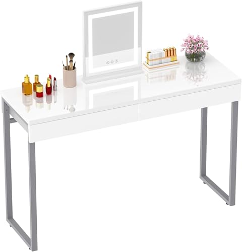 White Vanity Desk with 2 Drawers Z8191