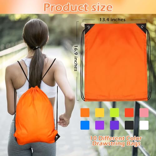 30 Pcs Nylon Drawstring Backpack E68596