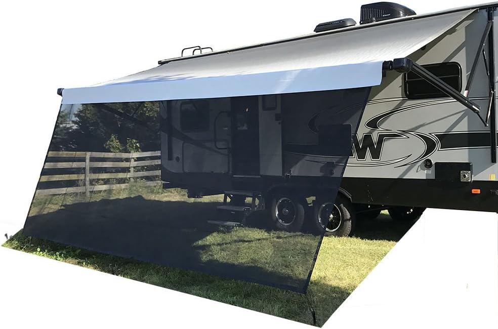 Beige Mesh RV Awning Sun Shade Screen U184