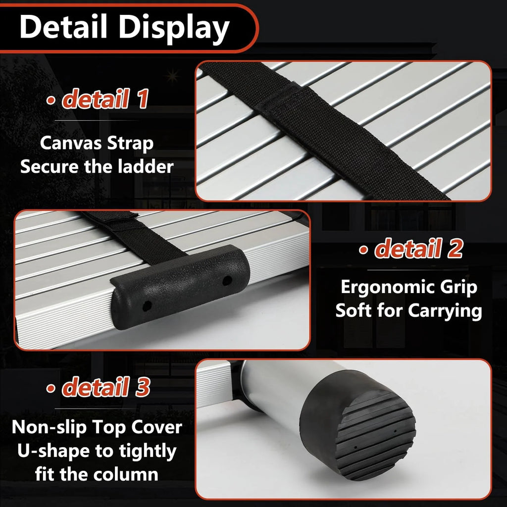 8.5 Ft Compact Aluminum Telescoping Ladder V8041