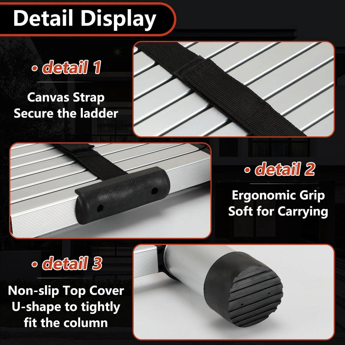 8.5 Ft Compact Aluminum Telescoping Ladder V8041
