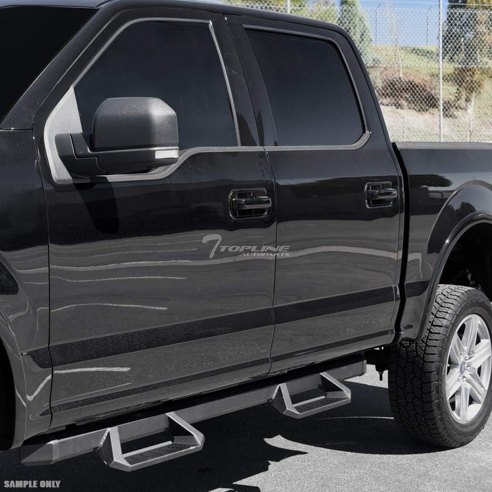 Matte Black Aluminum Drop Step Side Nerf Bars Running Boards E763920
