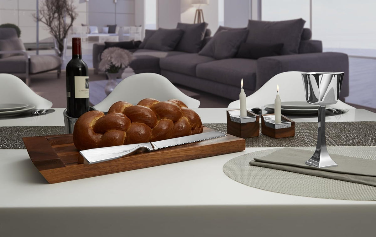 Wood and Alloy Seder Plate V68403